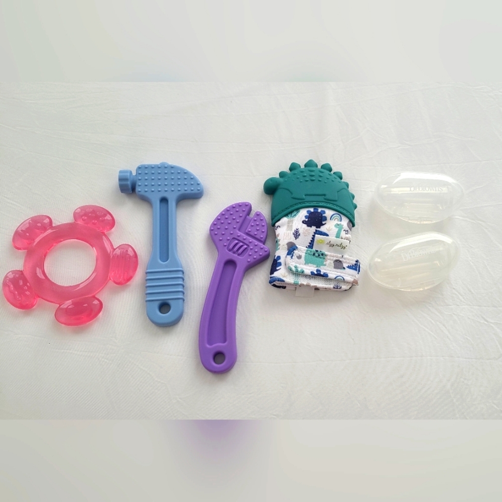 Baby Boy Teether Bundle + Dr. Brown's Toothbrush
